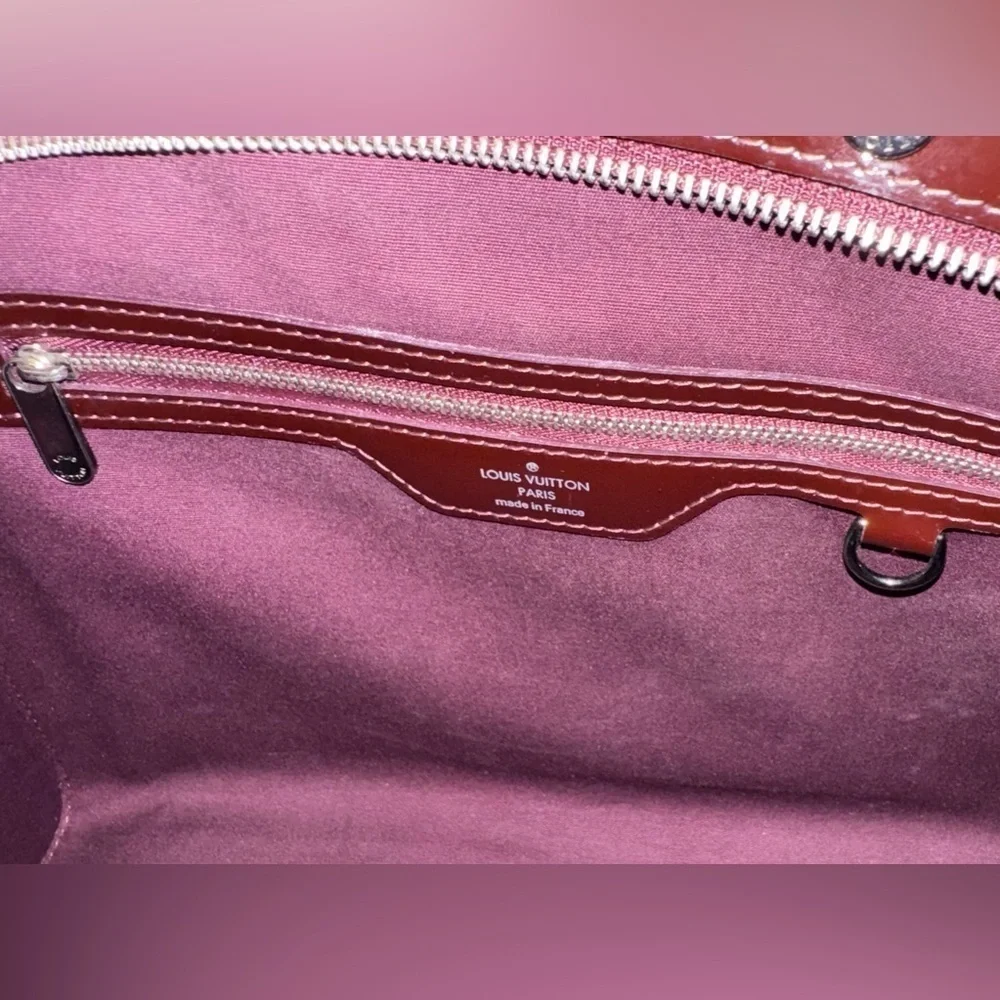 Auth. Louis Vuitton 2011 Bordeaux Electric Epi Brea MM Bag (COA)